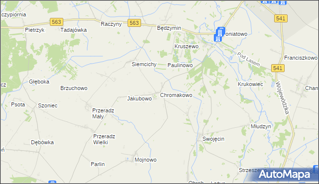 mapa Chromakowo, Chromakowo na mapie Targeo