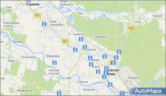 mapa Chróścice, Chróścice na mapie Targeo