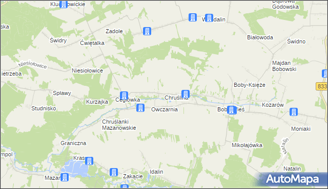 mapa Chruślina, Chruślina na mapie Targeo
