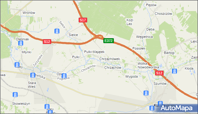 mapa Chrząchówek, Chrząchówek na mapie Targeo