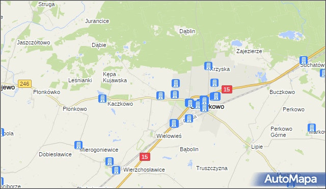 mapa Chrząstowo gmina Gniewkowo, Chrząstowo gmina Gniewkowo na mapie Targeo