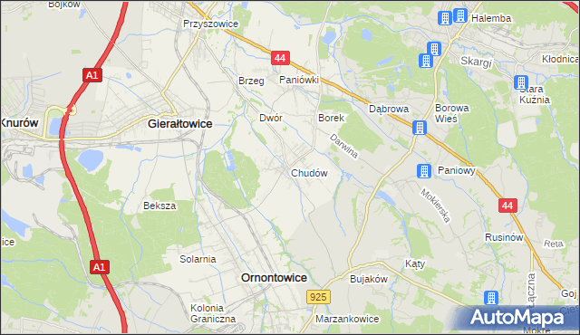 mapa Chudów, Chudów na mapie Targeo
