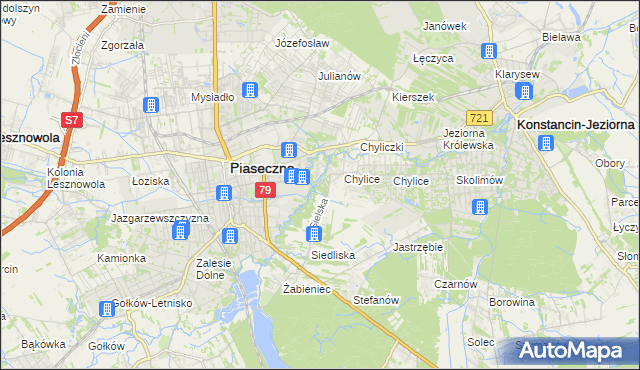mapa Chylice-Pólko, Chylice-Pólko na mapie Targeo