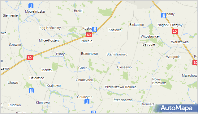 mapa Cieszewko, Cieszewko na mapie Targeo
