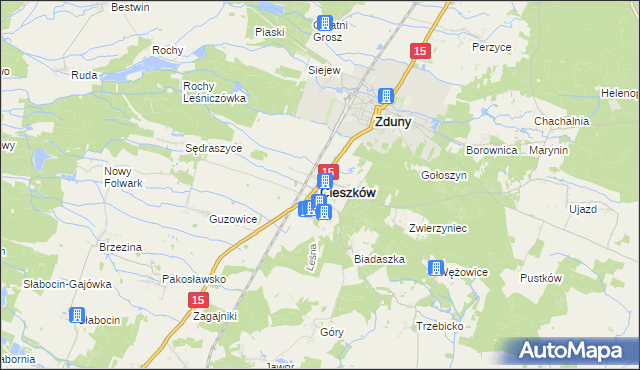 mapa Cieszków, Cieszków na mapie Targeo