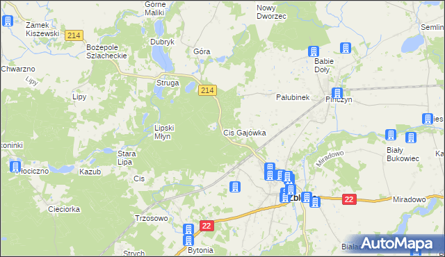 mapa Cis Gajówka, Cis Gajówka na mapie Targeo