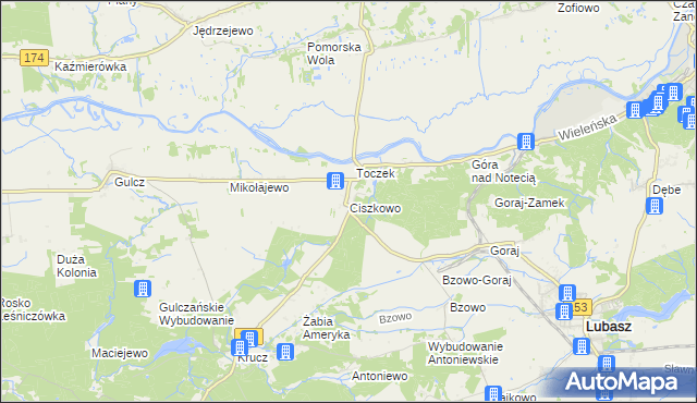 mapa Ciszkowo, Ciszkowo na mapie Targeo