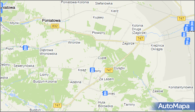 mapa Cuple, Cuple na mapie Targeo