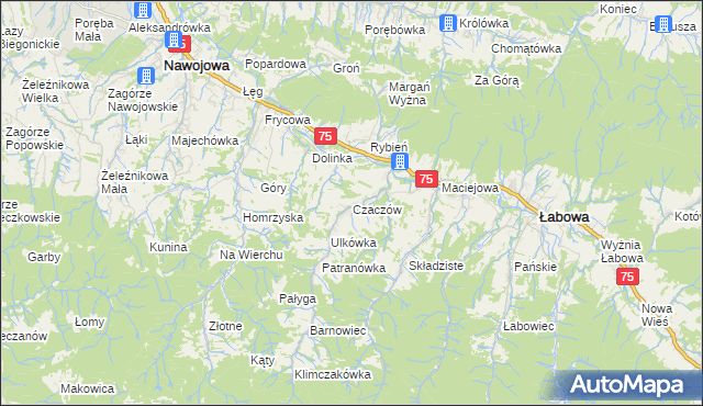 mapa Czaczów, Czaczów na mapie Targeo