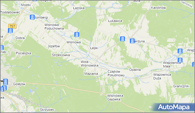 mapa Czajków Północny, Czajków Północny na mapie Targeo