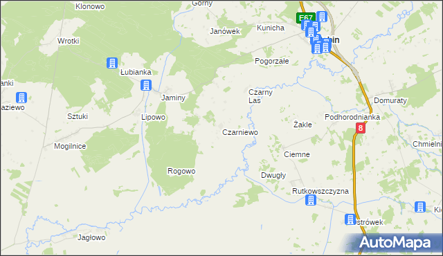 mapa Czarniewo, Czarniewo na mapie Targeo