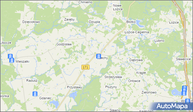 mapa Czechy gmina Grzmiąca, Czechy gmina Grzmiąca na mapie Targeo