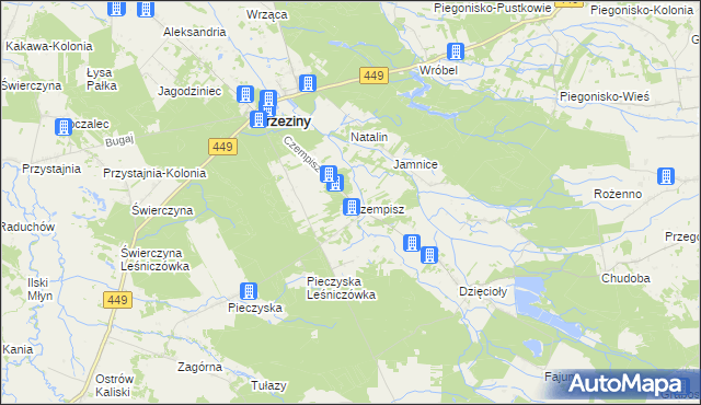 mapa Czempisz, Czempisz na mapie Targeo