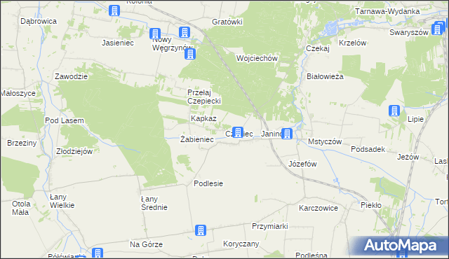mapa Czepiec gmina Sędziszów, Czepiec gmina Sędziszów na mapie Targeo