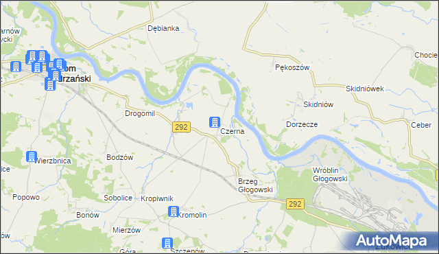 mapa Czerna gmina Żukowice, Czerna gmina Żukowice na mapie Targeo