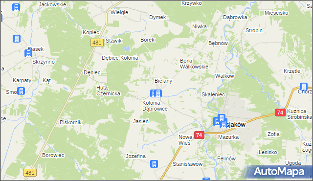 mapa Czernice gmina Osjaków, Czernice gmina Osjaków na mapie Targeo