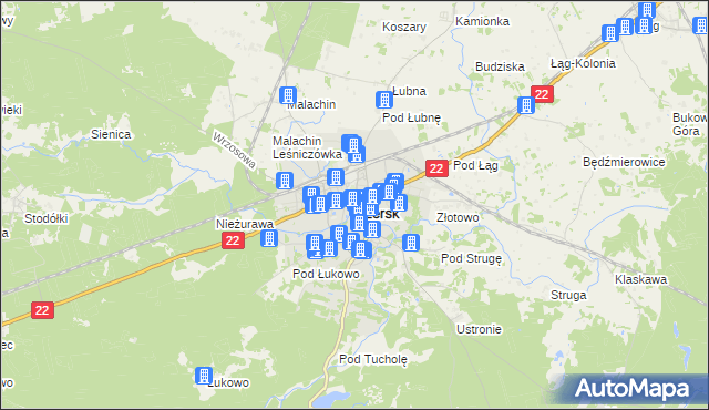 mapa Czersk powiat chojnicki, Czersk powiat chojnicki na mapie Targeo