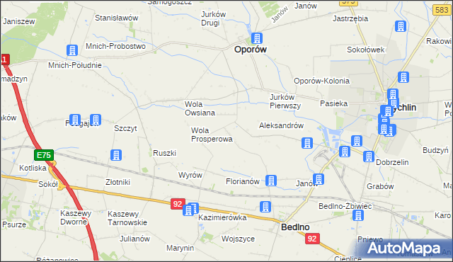 mapa Czesławów gmina Żychlin, Czesławów gmina Żychlin na mapie Targeo