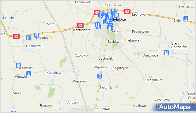 mapa Czołówek, Czołówek na mapie Targeo