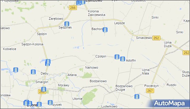 mapa Czołpin, Czołpin na mapie Targeo