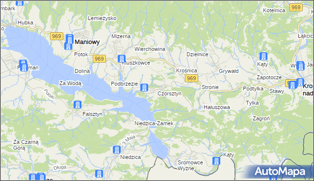 mapa Czorsztyn, Czorsztyn na mapie Targeo