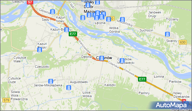 mapa Czosnów, Czosnów na mapie Targeo