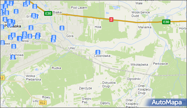 mapa Czosnówka, Czosnówka na mapie Targeo