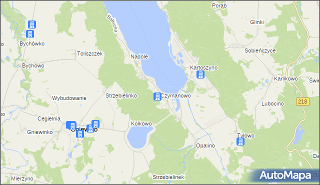 mapa Czymanowo, Czymanowo na mapie Targeo