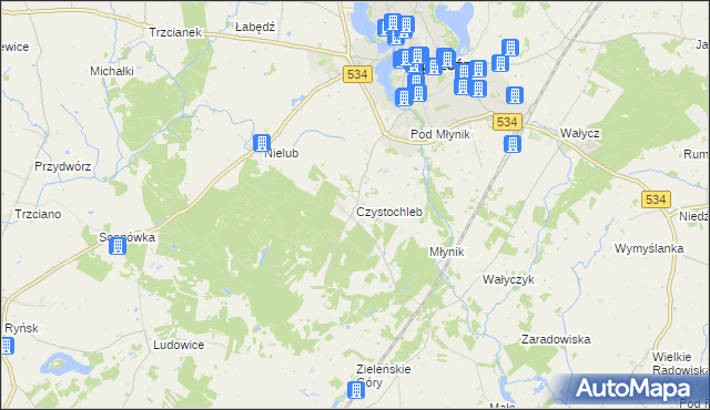 mapa Czystochleb, Czystochleb na mapie Targeo