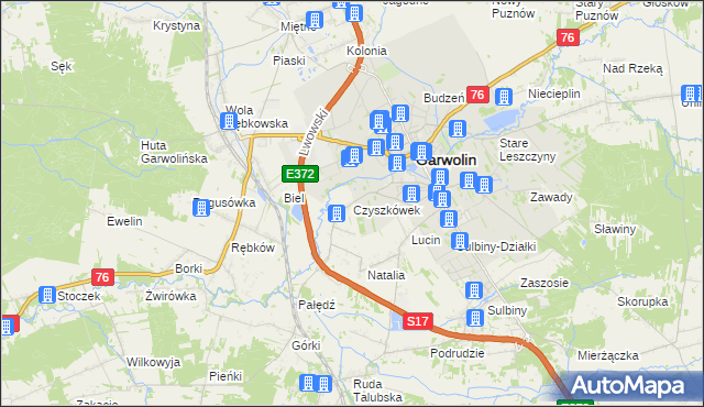 mapa Czyszkówek, Czyszkówek na mapie Targeo