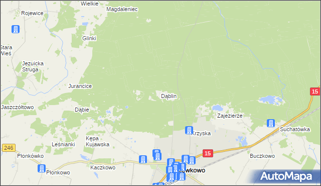 mapa Dąblin, Dąblin na mapie Targeo