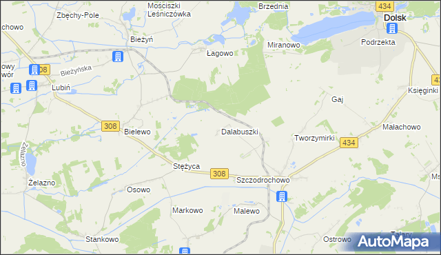 mapa Dalabuszki, Dalabuszki na mapie Targeo