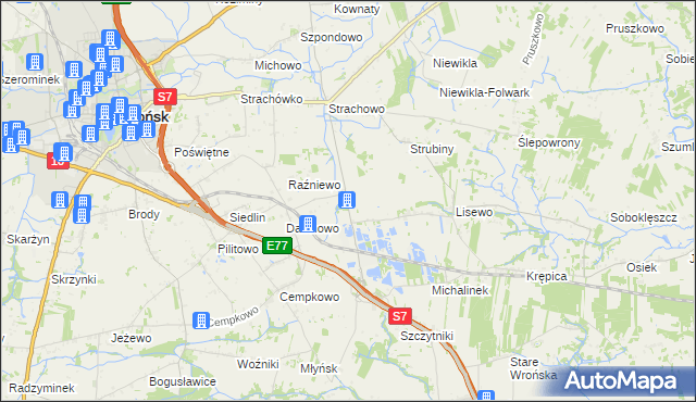 mapa Dalanówek, Dalanówek na mapie Targeo