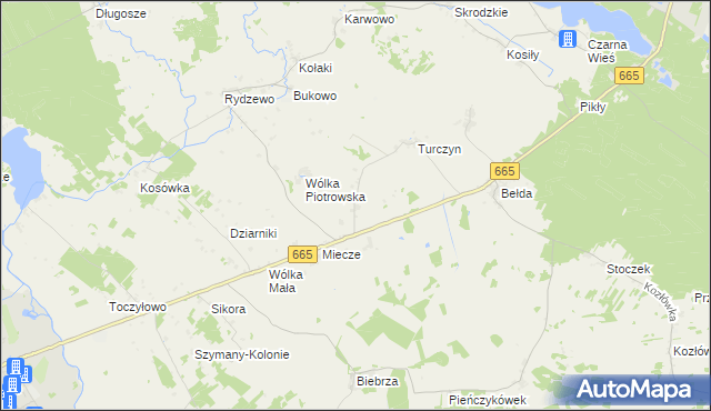 mapa Danowo gmina Rajgród, Danowo gmina Rajgród na mapie Targeo