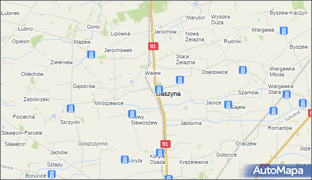 mapa Daszyna, Daszyna na mapie Targeo