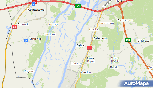 mapa Dębce, Dębce na mapie Targeo