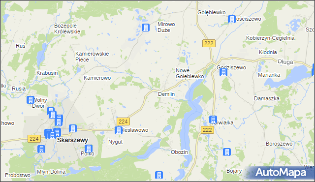 mapa Demlin, Demlin na mapie Targeo