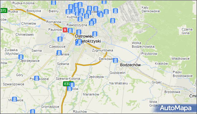 mapa Denkówek, Denkówek na mapie Targeo