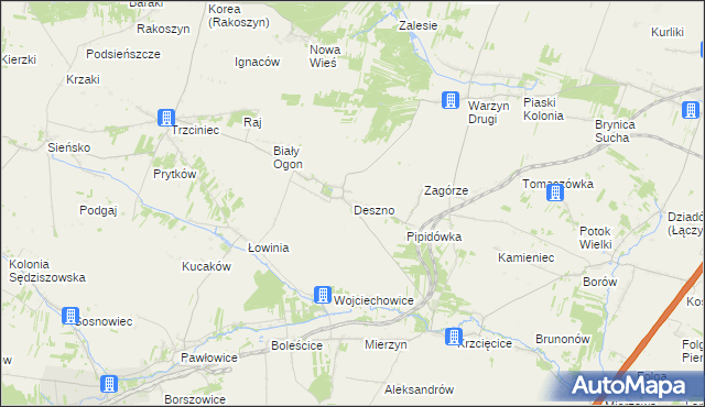 mapa Deszno, Deszno na mapie Targeo