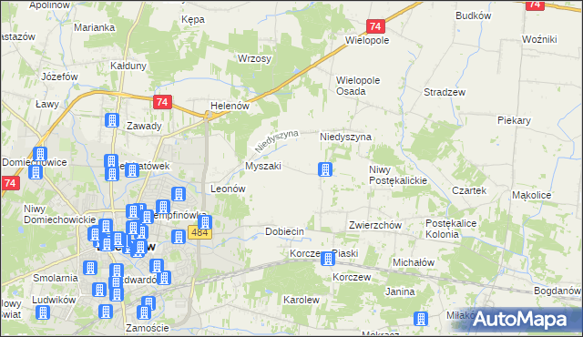 mapa Dobiecin-Kolonia, Dobiecin-Kolonia na mapie Targeo