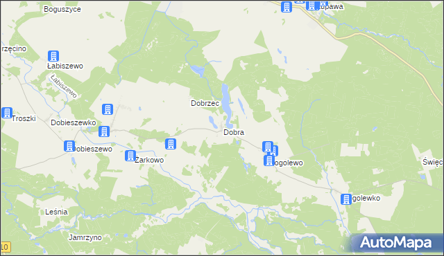 mapa Dobra gmina Dębnica Kaszubska, Dobra gmina Dębnica Kaszubska na mapie Targeo