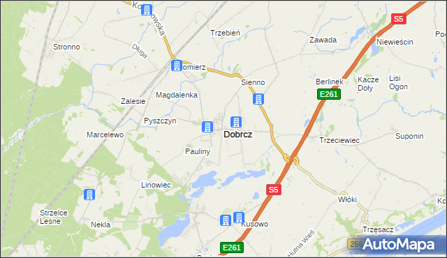 mapa Dobrcz, Dobrcz na mapie Targeo