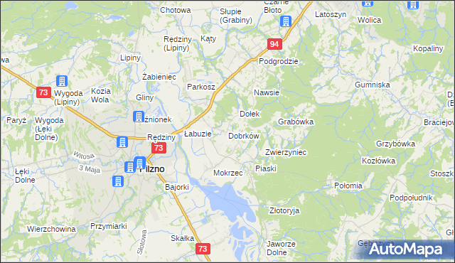 mapa Dobrków, Dobrków na mapie Targeo