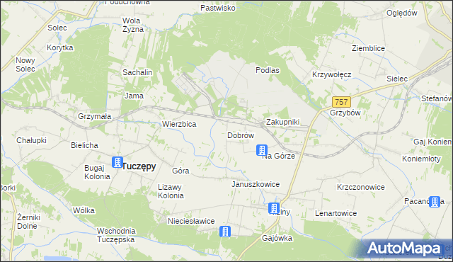mapa Dobrów gmina Tuczępy, Dobrów gmina Tuczępy na mapie Targeo