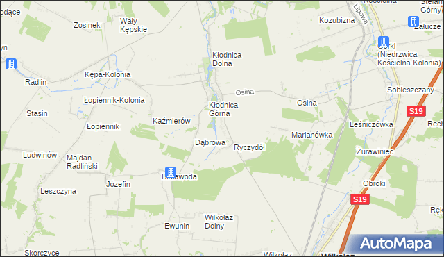 mapa Dobrowola gmina Borzechów, Dobrowola gmina Borzechów na mapie Targeo