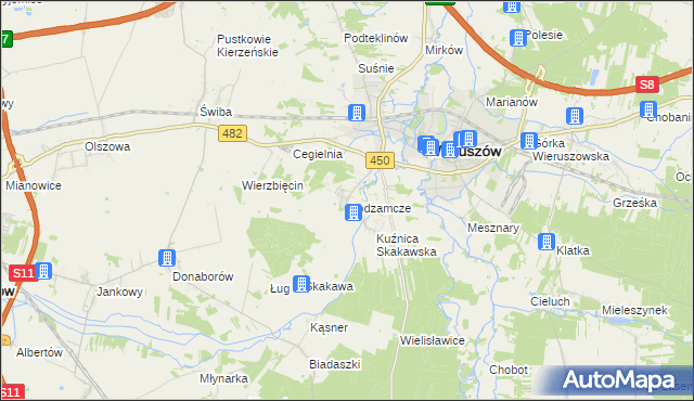 mapa Dobrydział, Dobrydział na mapie Targeo