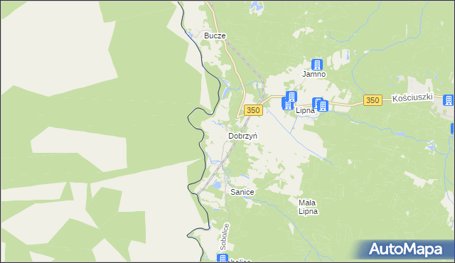 mapa Dobrzyń gmina Przewóz, Dobrzyń gmina Przewóz na mapie Targeo