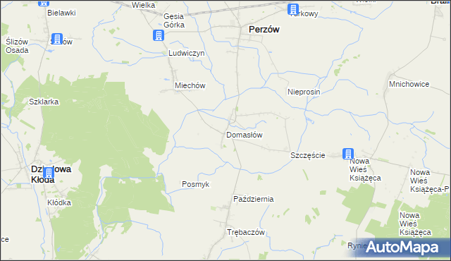 mapa Domasłów, Domasłów na mapie Targeo
