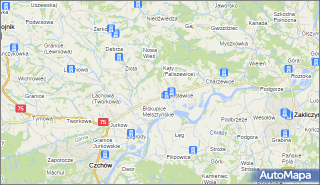 mapa Domosławice, Domosławice na mapie Targeo