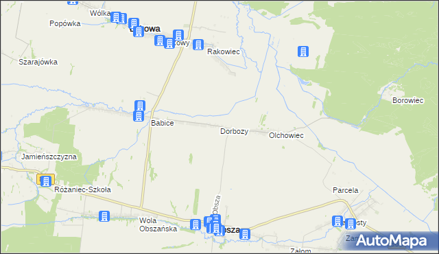 mapa Dorbozy, Dorbozy na mapie Targeo